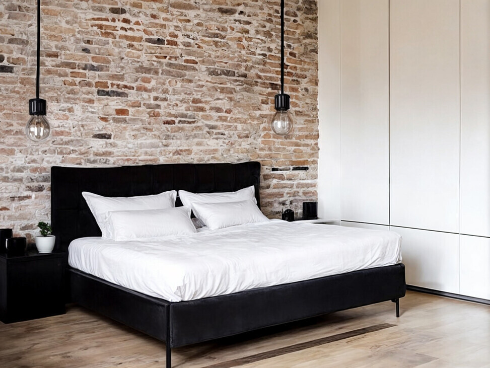 Спальня в современном стиле лофт